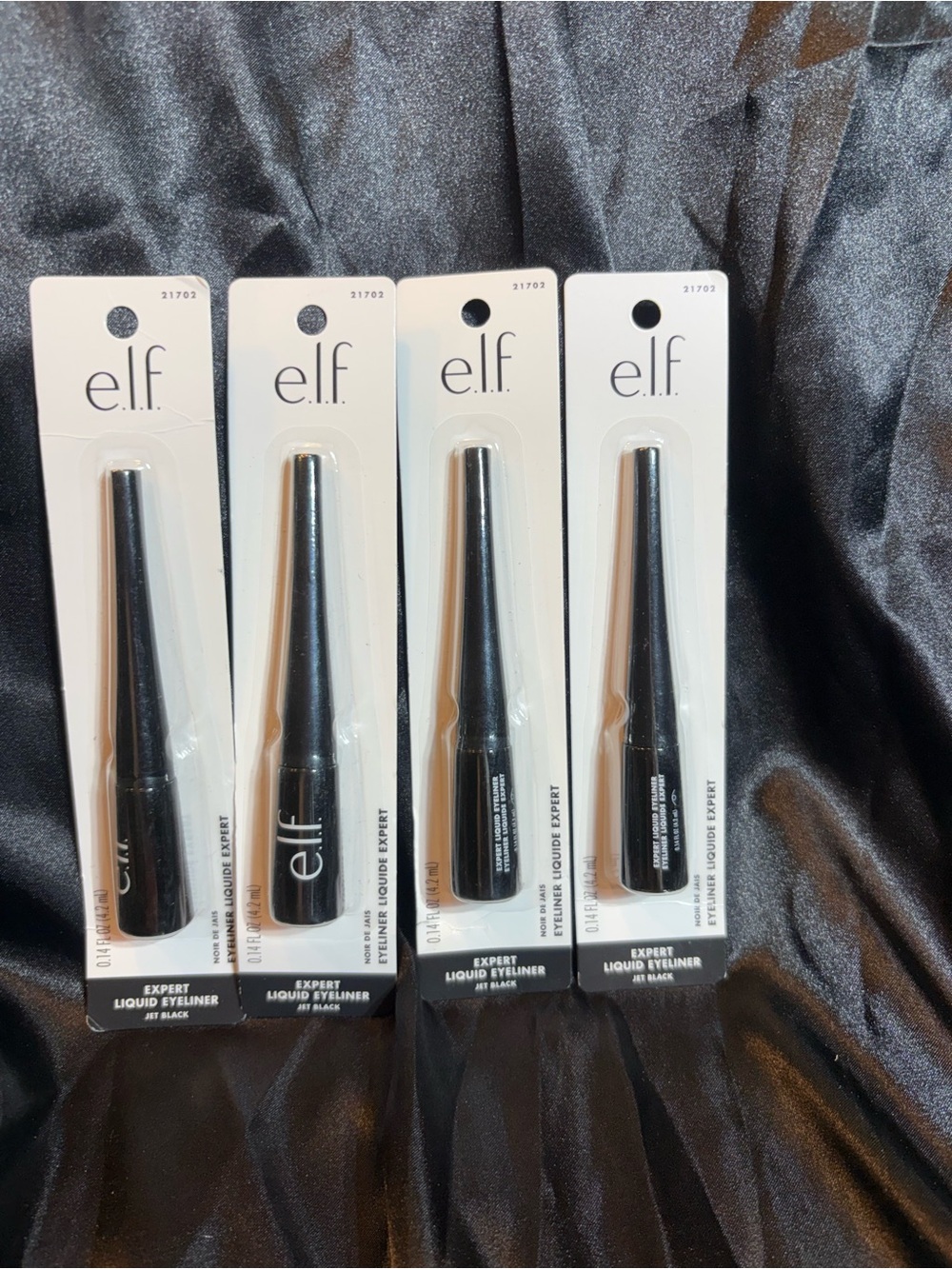 Lot of 4 e.l.f. Expert Liquid Eyeliner Jet Black New Sealed